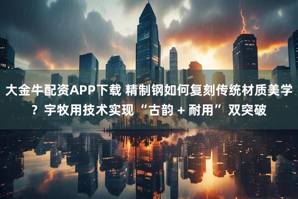 大金牛配资APP下载 精制钢如何复刻传统材质美学？宇牧用技术实现 “古韵 + 耐用” 双突破